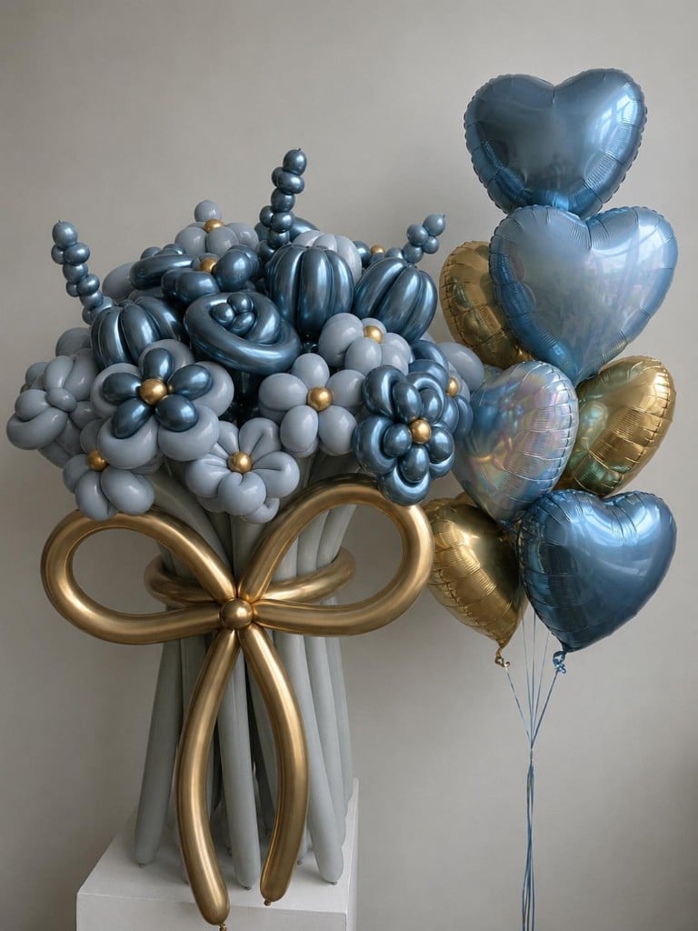 Azure Chateau — Luxury Garden Balloon Bouquet by Balloons by H