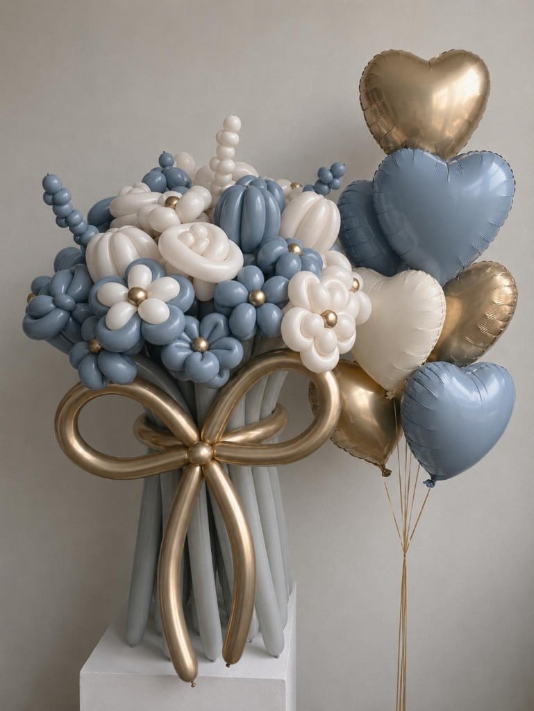 Cloud Blue — Luxury Garden Balloon Bouquet by Balloons by H