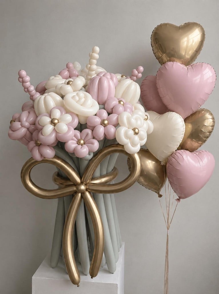 French Blush — Luxury Garden Balloon Bouquet by Balloons by H