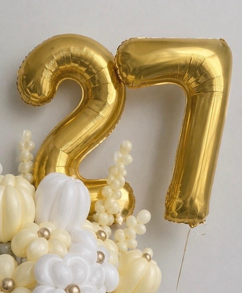 Number Balloons — Luxury Garden Balloon Bouquet by Balloons by H, view 1