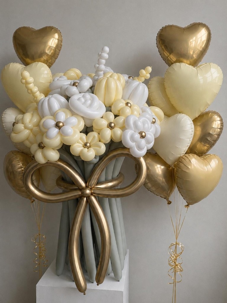 Heart Bouquets — Luxury Garden Balloon Bouquet by Balloons by H, view 1