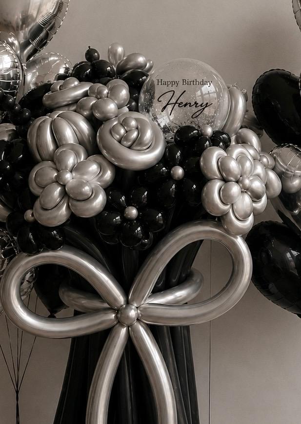 Personalized Bubble Accent — Luxury Garden Balloon Bouquet by Balloons by H, view 1